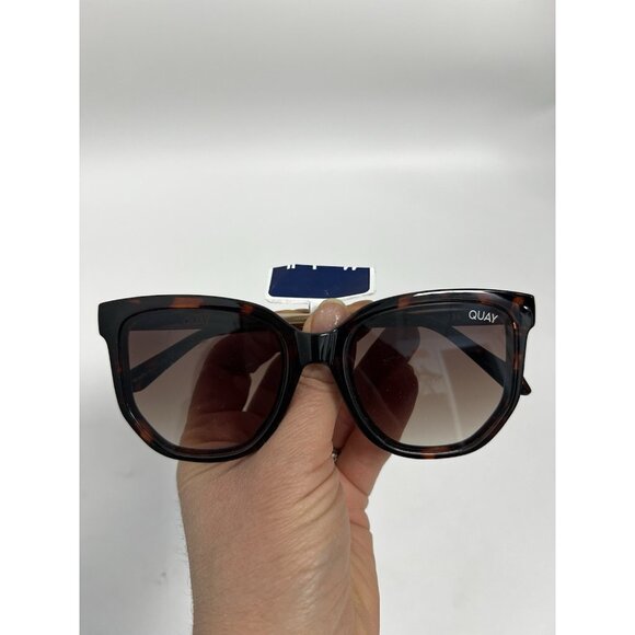 New Quay Australia Coffee Run Mini Sunglasses Polarized Tort Brown - Picture 9 of 10